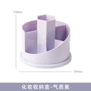 Morandi Color Multifunctional Round Pen Holder Large Capacity 360 Degree Rotating Makeup Brush Storage Box School Stationery - www.leggybuddy.com