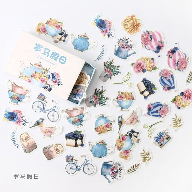 Yoofun 40pcs/box Kawaii Stickers Packed in Box Foodie Cartoons Forests Unicorn for Scrapbooking Journal Deco Vintage Stickers - www.leggybuddy.com