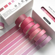 Solid Color Grid Masking Tape - 8 Pcs Set - www.leggybuddy.com