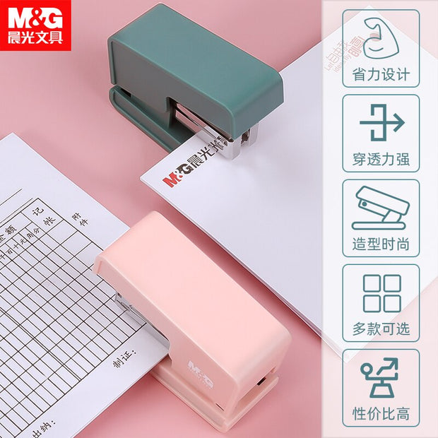 M&amp;G Morandi Color Effortless Mini Stapler 24/6 #12 Staplers Free Staples Paper Binding Stapling Machine Standard Office School - www.leggybuddy.com