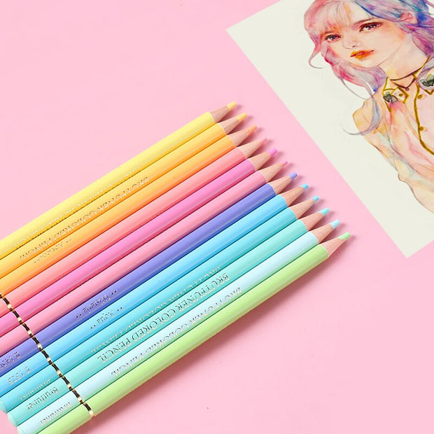 Macaron Pastel Colored Pencils - 50 Pcs