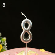 Metallic Number Candle Gold / Silver / Rosa - www.leggybuddy.com