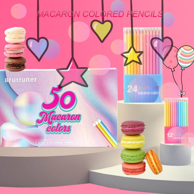 Macaron Pastel Colored Pencils - 50 Pcs - www.leggybuddy.com