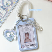MINKYS Kawaii Baby Blue Milk Pink Photocard Holder Credit ID Bank Card Photo Display Holder Bus Card Protective Case Pendant - www.leggybuddy.com