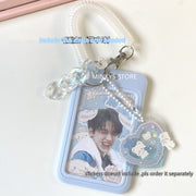 MINKYS Kawaii Baby Blue Milk Pink Photocard Holder Credit ID Bank Card Photo Display Holder Bus Card Protective Case Pendant - www.leggybuddy.com