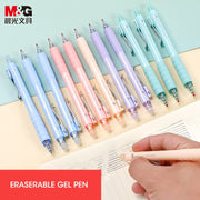M&amp;G New Comfortable Grip Erasable Pen 0.5MM Bullet Retractable GelPens Kawaii Stationery Writing Gelpen For School Office - www.leggybuddy.com