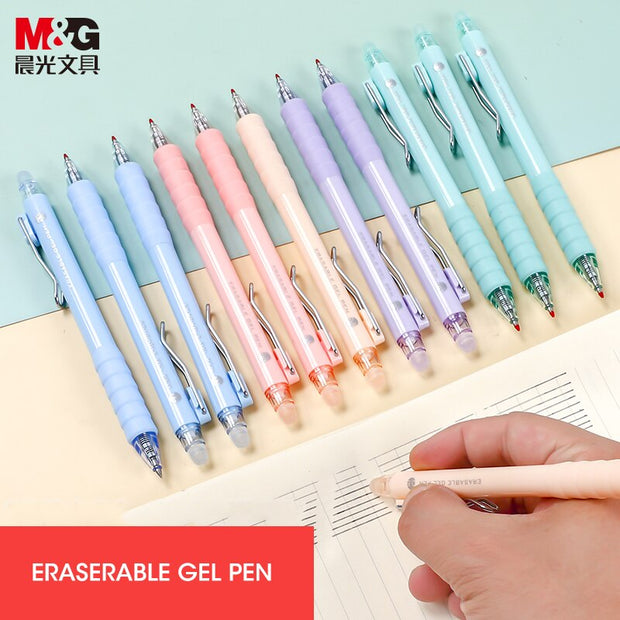 M&amp;G New Comfortable Grip Erasable Pen 0.5MM Bullet Retractable GelPens Kawaii Stationery Writing Gelpen For School Office - www.leggybuddy.com