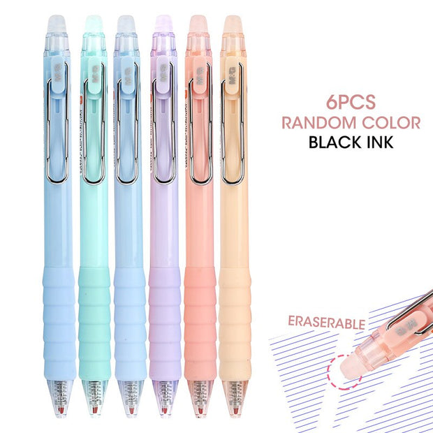 M&amp;G New Comfortable Grip Erasable Pen 0.5MM Bullet Retractable GelPens Kawaii Stationery Writing Gelpen For School Office - www.leggybuddy.com