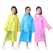 New Fashion Children Raincoat EVA Waterproof Thickened Rain Coat Reusable Transparent Rain Jacket Clear Kids Tour Rainwear Suit - www.leggybuddy.com