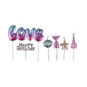 Sea-maid Color - Birthday Cake Candles - www.leggybuddy.com