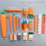 Sharkbang Creative Carrot Series Silicone Soft Pencil Case Penholder Organizer Bag Kawaii Stationery Set Kids Birthday Gift - www.leggybuddy.com