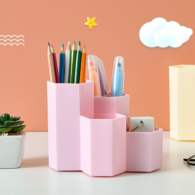 Large Capacity Desk Pen Holder Pencil Storage Box School Office Stationery Pens Storage Brush Stand Storage Box - www.leggybuddy.com