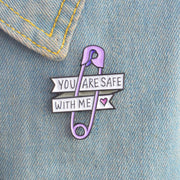 Purple paper clip enamel pin little heart Brooch Gift icon Badge Denim Jeans Lapel pin Clothes cap bag Creative gift girl kids - www.leggybuddy.com
