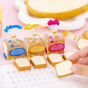 Toast Bread eraser - 4 pcs - www.leggybuddy.com