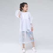 New Fashion Children Raincoat EVA Waterproof Thickened Rain Coat Reusable Transparent Rain Jacket Clear Kids Tour Rainwear Suit - www.leggybuddy.com