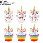 Set Rainbow Unicorn Party - Table Decorations - www.leggybuddy.com