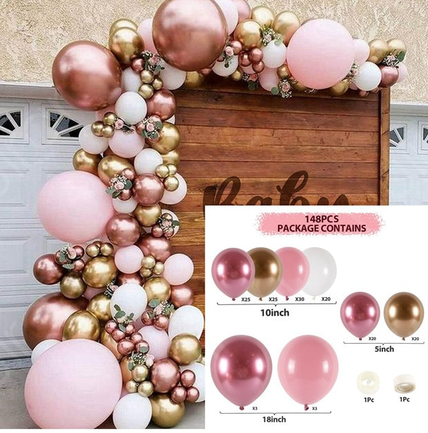 Macaron Balloons Garland Arch Rose Gold Confetti Ballon Wedding Birthday Baloon Birthday Party Decor Kids Baby Shower - www.leggybuddy.com