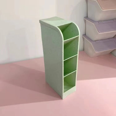 Large Capacity Multifunctional Desktop Organizer 4 Grid Oblique Pen Holder Creative Rectangular Brush Pen Pencil Storage Box - www.leggybuddy.com