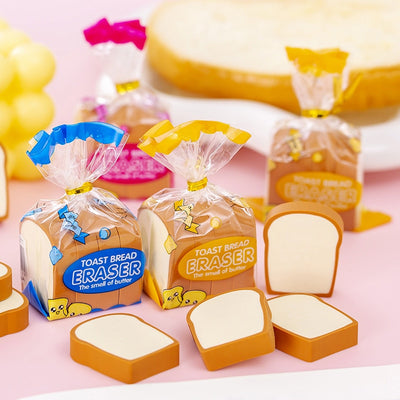 Toast Bread eraser - 4 pcs - www.leggybuddy.com