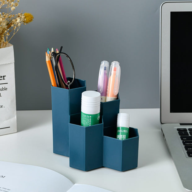 Large Capacity Desk Pen Holder Pencil Storage Box School Office Stationery Pens Storage Brush Stand Storage Box - www.leggybuddy.com