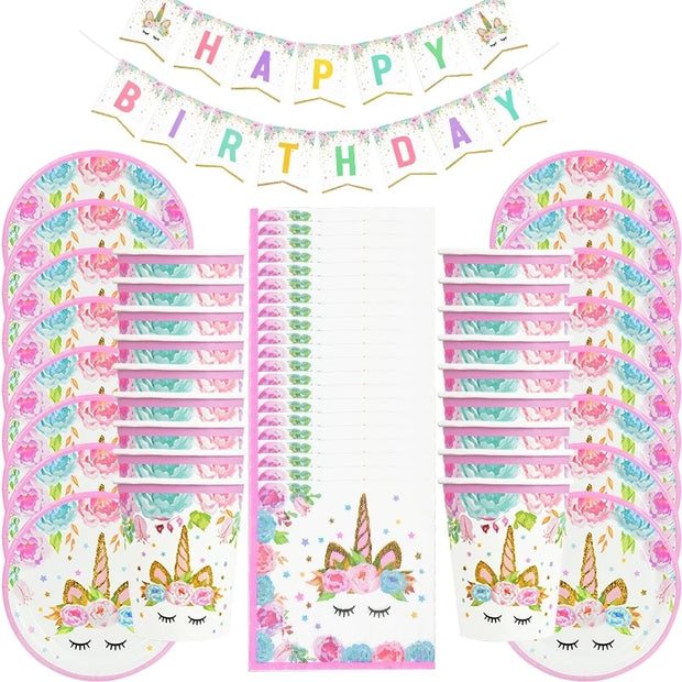 Rainbow Unicorn Birthday Balloon Set - www.leggybuddy.com