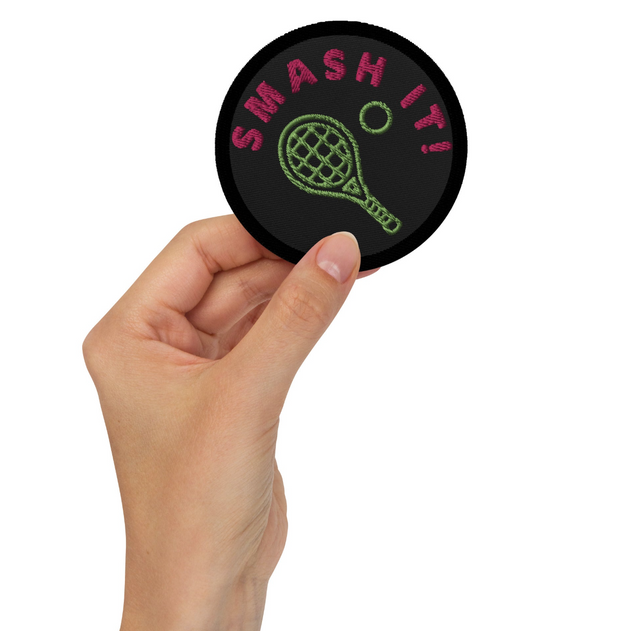 Embroidered patches Stick-Aufnäher - Circular ⌀3 - SMASH IT Tennis - www.leggybuddy.com