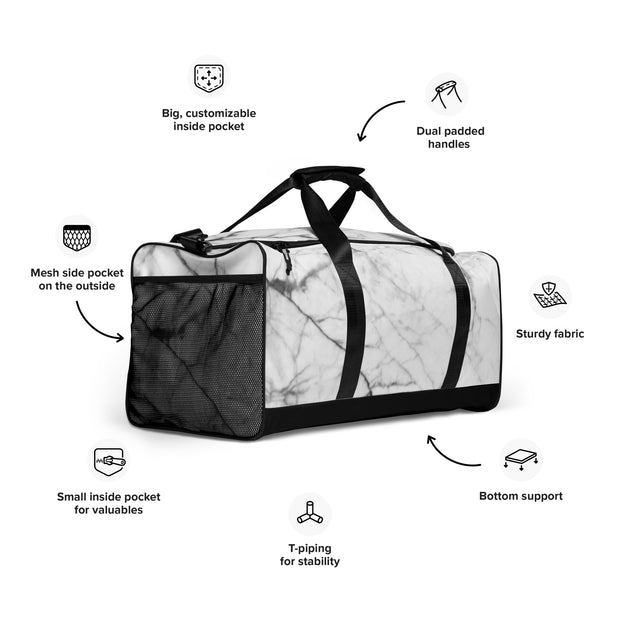 Duffle bag Marble Design - www.leggybuddy.com