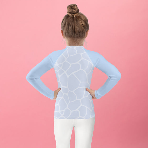 Kids Rash Guard Giraffe Blue - www.leggybuddy.com