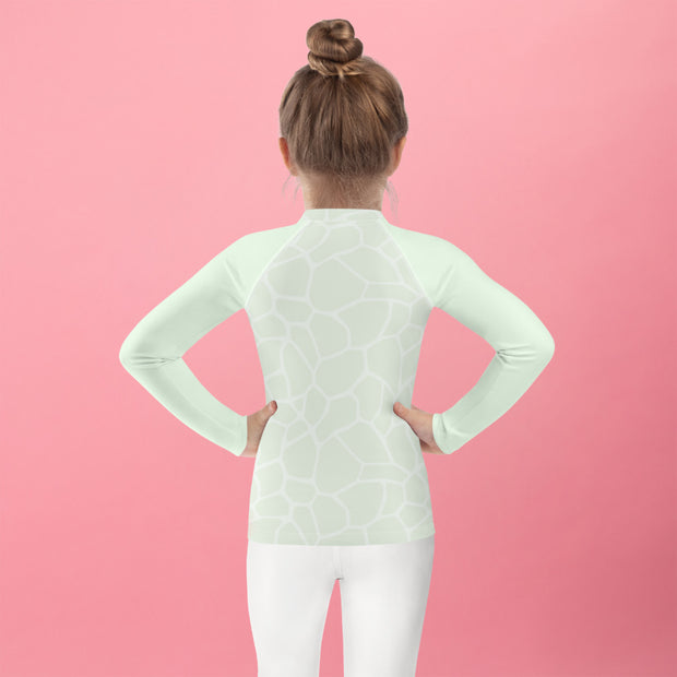 Kids Rash Guard Giraffe Mint - www.leggybuddy.com