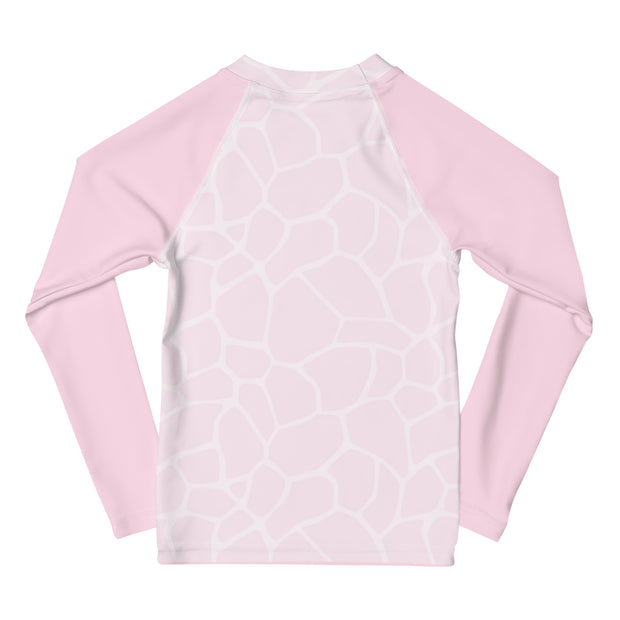 Kids Rash Guard Giraffe Rosa - www.leggybuddy.com