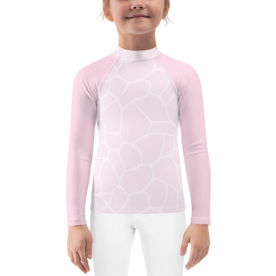 Kids Rash Guard - Giraffe Rosa/grey - www.leggybuddy.com