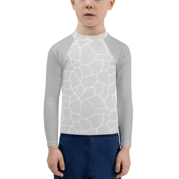 Kids Rash Guard Giraffe Grey - www.leggybuddy.com