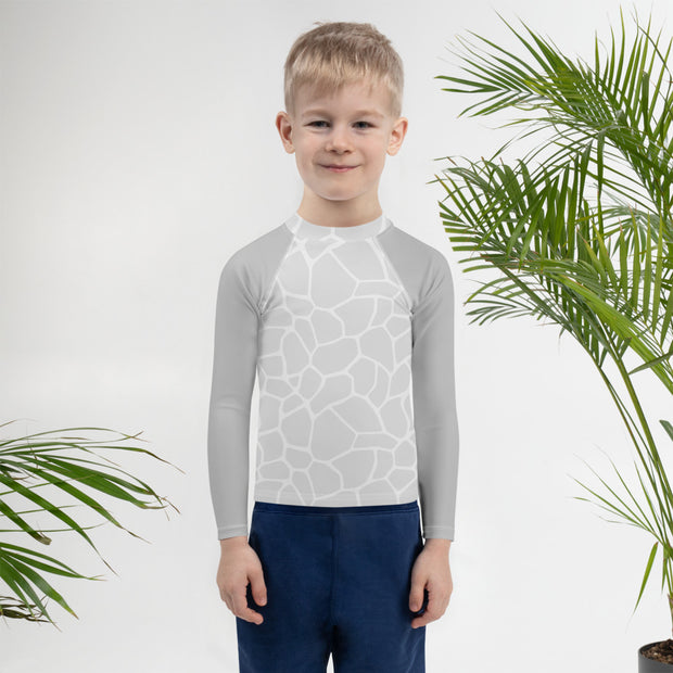 Kids Rash Guard Giraffe Grey - www.leggybuddy.com