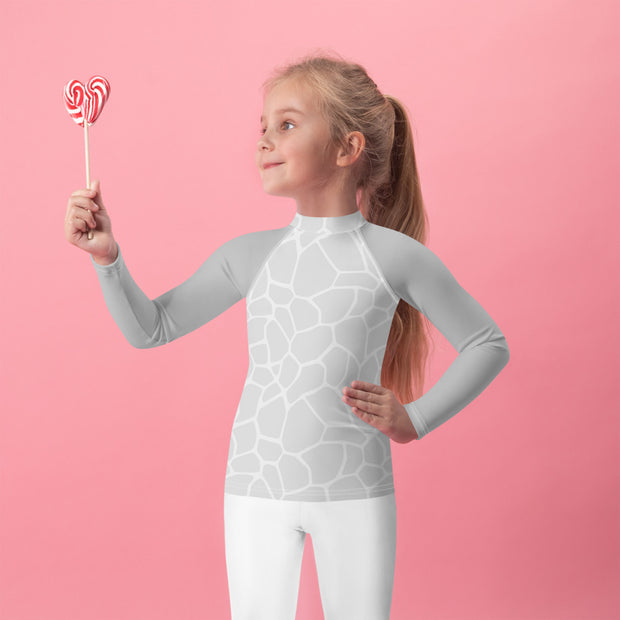 Kids Rash Guard Giraffe Grey - www.leggybuddy.com