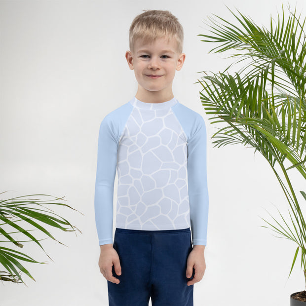 Kids Rash Guard Giraffe Blue - www.leggybuddy.com