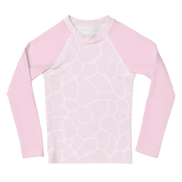 Kids Rash Guard Giraffe Rosa - www.leggybuddy.com