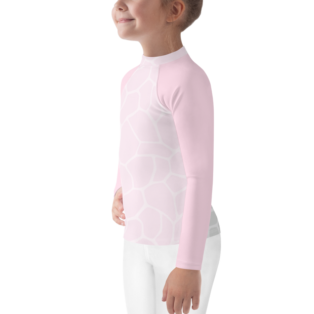 Kids Rash Guard Giraffe Pink/Grey - www.leggybuddy.com