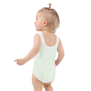 Giraffe Mint Allover Girls Swimsuit - www.leggybuddy.com