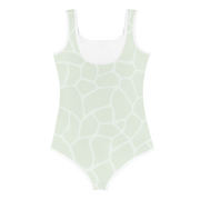 Giraffe Mint Allover Girls Swimsuit - www.leggybuddy.com