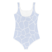 Giraffe Blue Allover Girls Swimsuit - www.leggybuddy.com