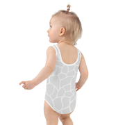 Giraffe Grey Allover Girls Swimsuit - www.leggybuddy.com