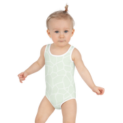 Giraffe Mint Allover Girls Swimsuit - www.leggybuddy.com