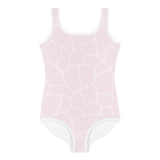 Giraffe Rosa Allover Girls Swimsuit - www.leggybuddy.com