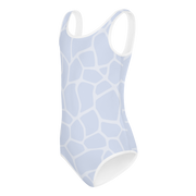Giraffe Blue Allover Girls Swimsuit - www.leggybuddy.com