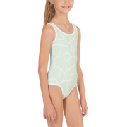 Giraffe Mint Allover Girls Swimsuit - www.leggybuddy.com