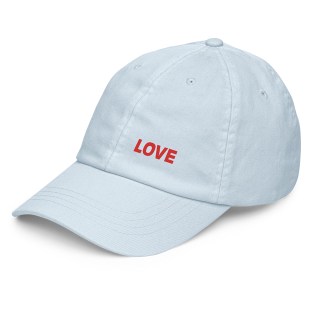 LOVE Pastel baseball hat - BLUE - www.leggybuddy.com