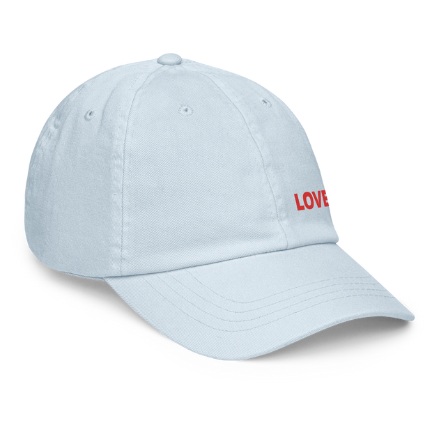 LOVE Pastel baseball hat - BLUE - www.leggybuddy.com