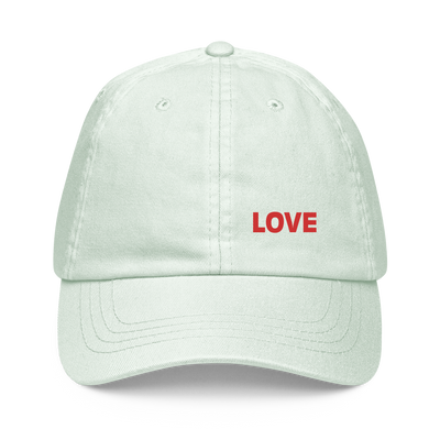 LOVE Pastel baseball hat - MINT - www.leggybuddy.com