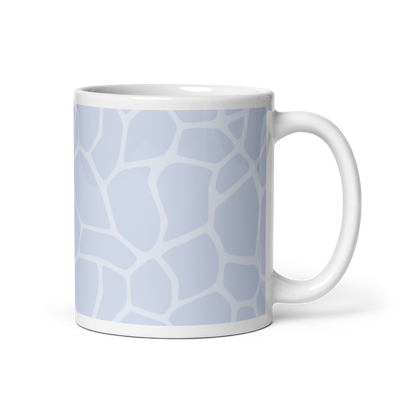 Giraffe Bleu - White glossy mug - www.leggybuddy.com