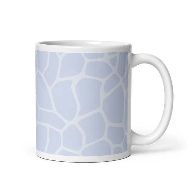 Giraffe Bleu - White glossy mug - www.leggybuddy.com